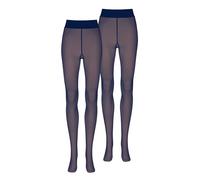 NUR DIE Damen 2er Pack Feinstrumpfhose Warm & Transparent Strapazierfähig Thermo Strumpfhose