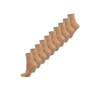 NUR DIE Damen Basicsocken 10-Pack Baumwollsohle weich bequem atmungsaktiv - mandel weich bequem atmungsaktiv - Größe 35-38