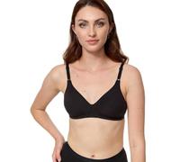 NUR DIE Damen Bügelloser BH Baumwoll Atmungsaktiv Frauen Unterwäsche - schwarz - Größe - 90 B