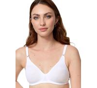 NUR DIE Damen Bügelloser BH Baumwoll Atmungsaktiv Frauen Unterwäsche - weiß - Größe - 90 B