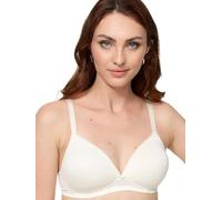 NUR DIE Damen Bügelloser BH Traumweich Atmungsaktiv Frauen Unterwäsche - Offwhite - Größe - 75 B