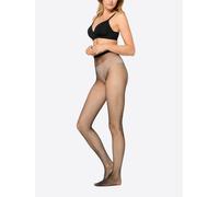 NUR DIE Damen Feinstrumpfhose Glitzer Netzstrumpfhose schwarz/silber - Größe 38-40