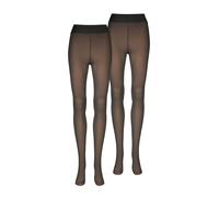 NUR DIE Damen Feinstrumpfhose Strumpfhose Warm & Transparent Haltbar 2-Pack schwarz Größe 38-40