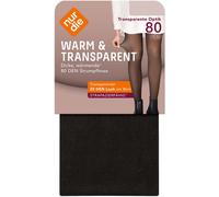 nur die Strumpfhose warm & transparent strapazierfähig schwarz Gr. 38/40, 80 DEN (1 St)