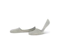 NUR DIE Damen Füsslinge aus Baumwolle 2er Pack - hellgraumelange - Größe 39-42