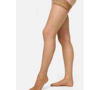 NUR DIE Damen Halterlose Strümpfe Goodbye Laufmaschen - puder - 38-40