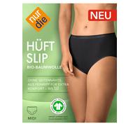 NUR DIE Hüftslip GOTS Bio-Baumwolle - schwarz - Größe 40-42