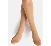 NUR DIE Damen Kniestrümpfe Fit in Form 40 DEN - mandel - one size