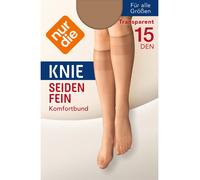 NUR DIE Damen Kniestrümpfe Seidenfein 15 DEN