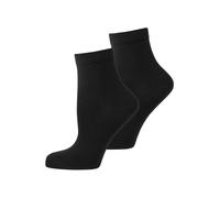 NUR DIE Damen Kurzsocken Bambus¹ 2er Pack - schwarz - Größe 35-38