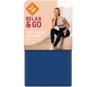 NUR DIE Damen Leggings Soft Touch - Relax & Go - blau - Größe 48-50