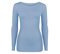 NUR DIE Damen Longsleeve Roundneck mit Kaschmir - Light & Warm - lavendel - Größe L