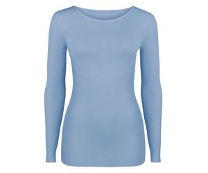 NUR DIE Damen Longsleeve Roundneck mit Kaschmir - Light & Warm - lavendel - Größe L