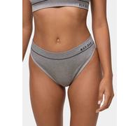 NUR DIE Slip 2-Pack Retro - graumelange/schwarz - Größe 48-50