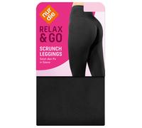 NUR DIE Damen Scrunch Leggings - Relax & Go - schwarz - Größe 36-38