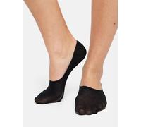 NUR DIE Damen Sneaker Füsslinge Feine Baumwolle OCS - schwarz - Größe 39-42