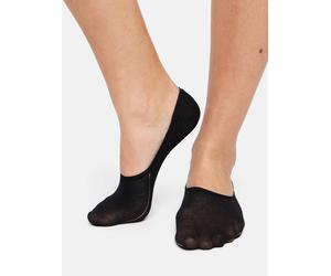 NUR DIE Damen Sneaker Füsslinge Feine Baumwolle OCS - schwarz - Größe 39-42