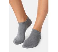 NUR DIE Damen Sneakersocken Bambus¹ 2er Pack - hellgraumelange - Größe 39-42