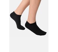 NUR DIE Damen Sneakersocken Bio Baumwolle GOTS 2er Pack - schwarz - Größe 39-42