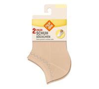 NUR DIE Damen Sneakersocken Schuh Söckchen 2er Pack - mandel - Größe 42