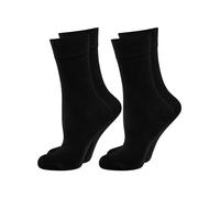 NUR DIE Damen Socken Bambus¹ Komfort 2er Pack - schwarz - Größe 39-42