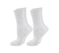 NUR DIE Damen Socken Bambus¹ Komfort 2er Pack - weiß - Größe 35-38