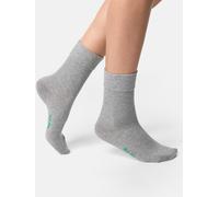 NUR DIE Damen Socken Bio-Baumwolle GOTS 2er Pack - hellgraumel. - Größe 35-38