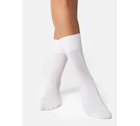 NUR DIE Damen Socken Feine Baumwolle Komfort - weiß - 39-42