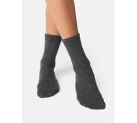 Nur Die Damen ohne Gummi 3er Pack Socken, Blickdicht, Grau (Graumelange 346), 35-38