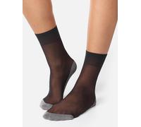 NUR DIE Söckchen Baumwollsohle* - schwarz - Größe 35-38