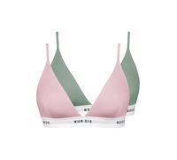 NUR DIE Soft-BH 2-Pack Sportiv - khaki/rose - Größe 40-42