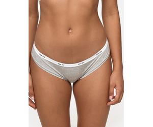 NUR DIE Damen Soft Slip Sportiv 2er Pack - graumelange/schwarz - Größe 48-50