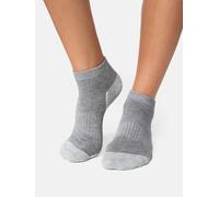 NUR DIE Damen Sport Sneaker Socken - 3er Pack - graumelange - Größe 39-42