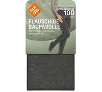 NUR DIE Damen Strumpfhose Flauschige Baumwolle 100 DEN - anthrazitmelange - Größe 38-40