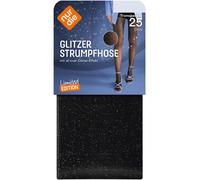 NUR DIE Damen Strumpfhose Glitzer 25 DEN - schwarz - Größe M-L