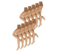 NUR DIE Damen Strumpfhose Seidenfein 15 DEN 10-Pack amber - Größe 40-44