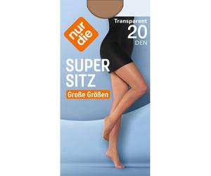 NUR DIE Damen Strumpfhose Supersitz Große Größen 20 DEN - amber - Größe 50-52