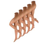 NUR DIE Damen Strumpfhose Tanzstrumpfhose 70 DEN 5-Pack - strapazierfähige Ballett Strumpfhose, elastisch & blickdicht, ideal für Tanz, Bühne & Training