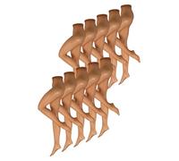 NUR DIE Damen Strumpfhose Transparent 15 DEN 10-Pack bronze - Größe 38-40