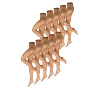 NUR DIE Damen Strumpfhose Transparent 15 DEN 10-Pack - transparente Feinstrumpfhose mit zartem Schimmer, weich, elastisch & perfekt für Alltag & Büro