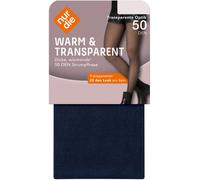 NUR DIE Damen Strumpfhose Warm & Transparent 50 DEN - dunkelblau - Größe 44-48