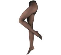 NUR DIE Damen Strumpfhose Warm & Transparent 80 DEN Herzen Punkte Design wärmendes Innenfleece Thermo Feinstrumpfhose Strümpfe Nylonstrumpfhose