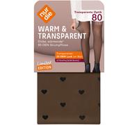 NUR DIE Damen Strumpfhose Warm & Transparent strapazierfähig 80 DEN Print