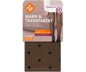 NUR DIE Damen Strumpfhose Warm & Transparent strapazierfähig 80 DEN Print