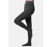 NUR DIE Damen Strumpfhose Wohlig-Warm 100 DEN - grau gemustert - Größe 40-44