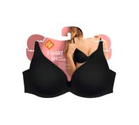 NUR DIE Damen T-Shirt BH mit Bügel - schwarz - 85 C