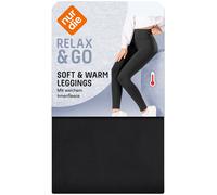 NUR DIE Damen Thermo Leggings - Relax & Go - schwarz - Größe 40-42