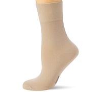 Nur Die Feine Baumwolle Socken einfarbig mit Komfortbund ohne drückende Naht besonders weich Damen, beigegrau, 39-42