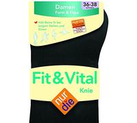 nur die Damen "Fit & Vital" Kniestrumpf schwarz 39-41