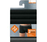 Nur Der 3er Pack Boxer Cotton Stretch Baumwolle Enge Boxershorts Männer Unterhosen Herren, schwarz, XL